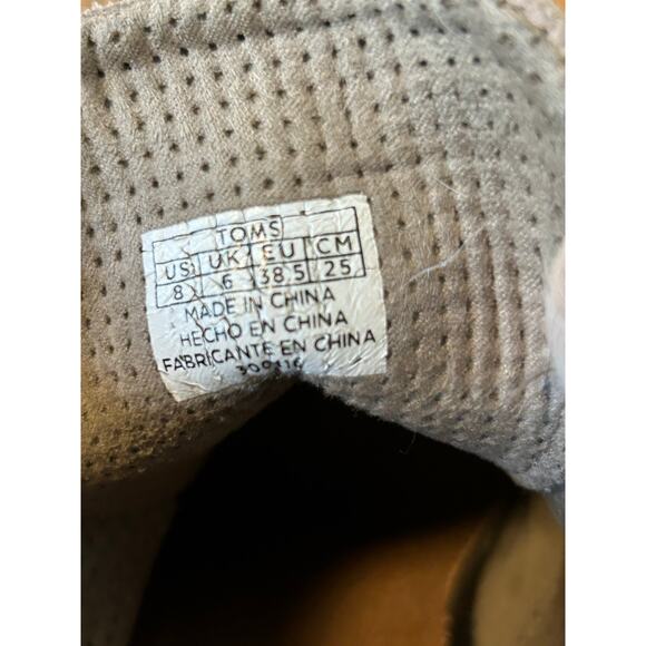 TOMS Lunata Lace up Bootie Tan Burnished Suede Sz 8 Block Heel
Neutral - Picture 7 of 7